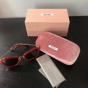 Miu Miu Sunglasses SMU 10NS Red